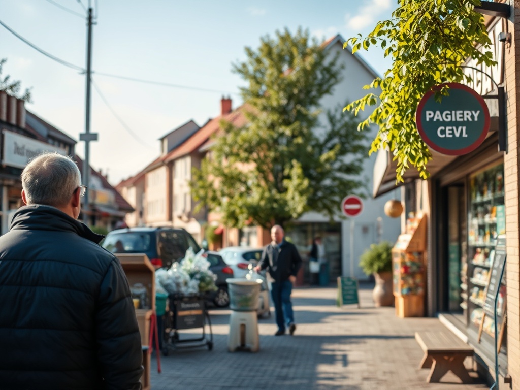Uczestnicy na Targach Pracy w Zgierzu, szukający ofert zatrudnienia i rozmawiający z rekruterami.
