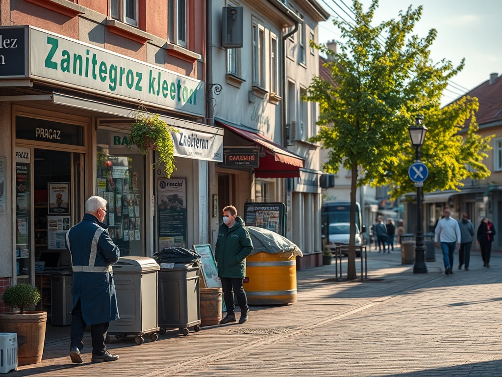 Młoda osoba korzystająca z bankowości mobilnej na smartfonie, symbolizująca pracę w tej branży w Zgierzu.